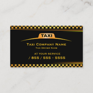 Tarjeta de visita del taxista de Cab Company