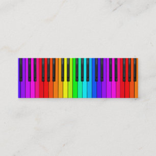 Tarjeta de visita del teclado de piano del arco