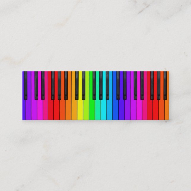 Tarjeta de visita del teclado de piano del arco (Anverso)