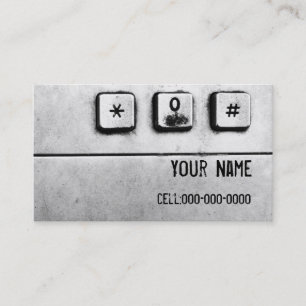 tarjeta de visita del telclado numérico del grung