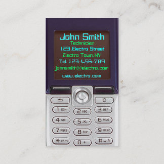 Tarjeta de visita del teléfono celular
