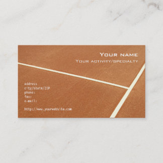 Tarjeta de visita del "tenis"