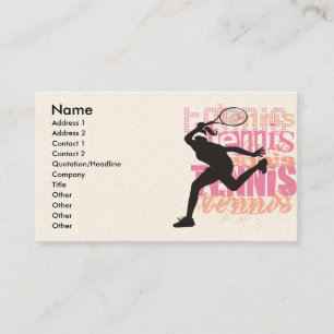 Tarjeta de visita del tenis