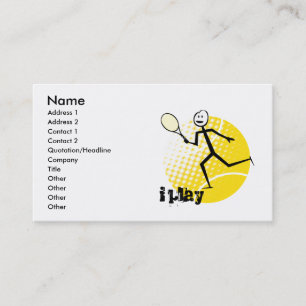 Tarjeta de visita del tenis