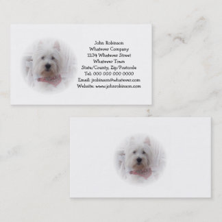 Tarjeta de visita del Terrier del Oeste de Escocia