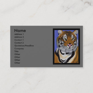Tarjeta de visita del tigre