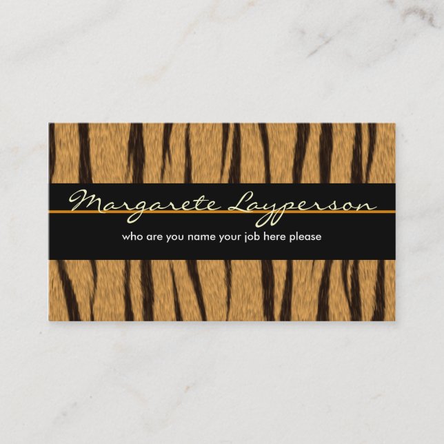 tarjeta de visita del tigre (Anverso)