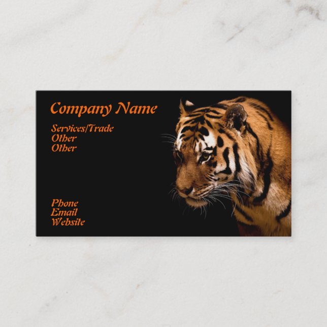 Tarjeta de visita del tigre del rugido (Anverso)