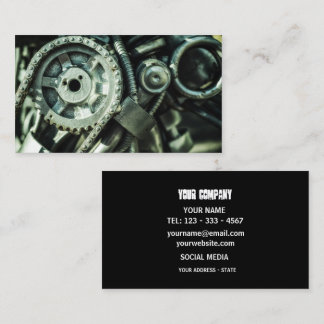 Tarjeta de visita del trabajador de la máquina de