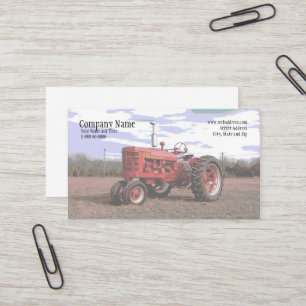 Tarjeta de visita del tractor