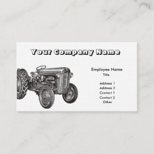 Tarjeta de visita del tractor