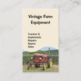 Tarjeta de visita del tractor del vintage