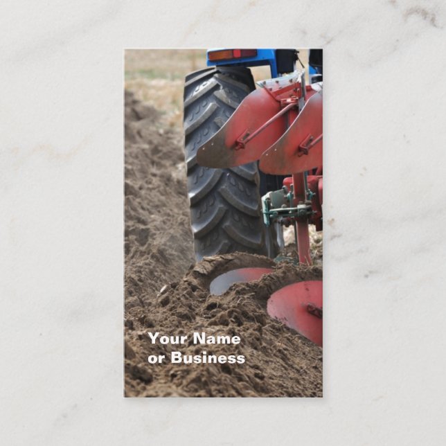 Tarjeta de visita del tractor y de la paleta (Anverso)