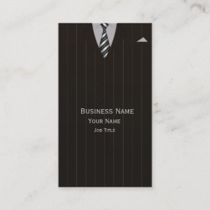 Tarjeta de visita del traje de negocios del