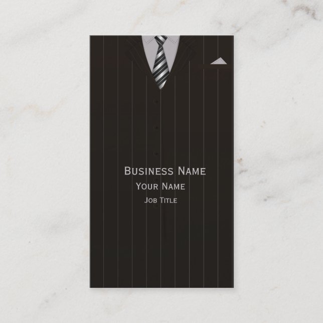 Tarjeta de visita del traje de negocios del (Anverso)