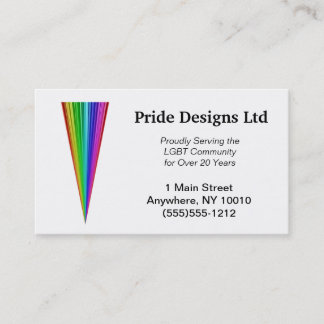 Tarjeta de visita del triángulo del arco iris