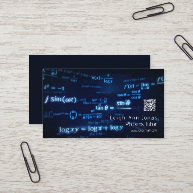 tarjeta de visita del tutor de física (Anverso/Reverso In Situ)