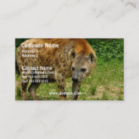 Tarjeta de visita del vagabundeo del Hyena