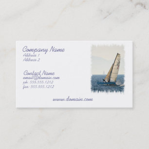 Tarjeta de visita del velero de las Carreras