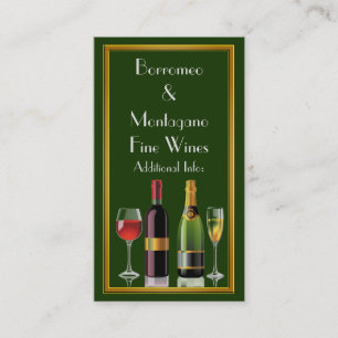 Tarjeta de visita del verde del vino fino 2