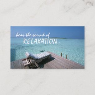 tarjeta de visita del viaje de la relajación