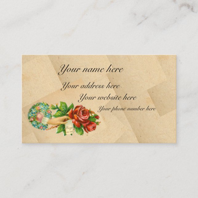 Tarjeta de visita del Victorian (Anverso)