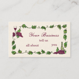 Tarjeta de visita del vino