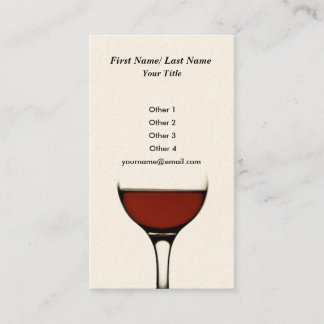 Tarjeta de visita del vino