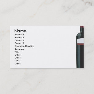 Tarjeta de visita del vino