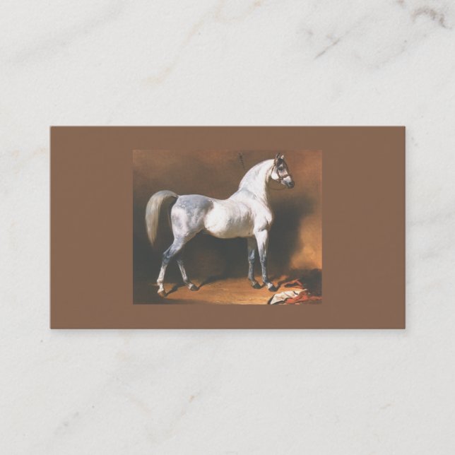 Tarjeta de visita del vintage del caballo (Anverso)