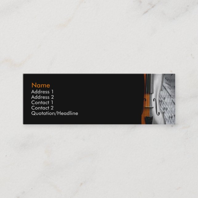 Tarjeta de visita del violín (Anverso)