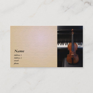 Tarjeta de visita del violín/de la viola