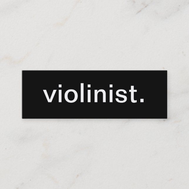 Tarjeta de visita del violinista (Anverso)