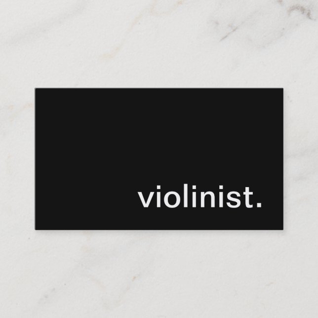 Tarjeta de visita del violinista (Anverso)