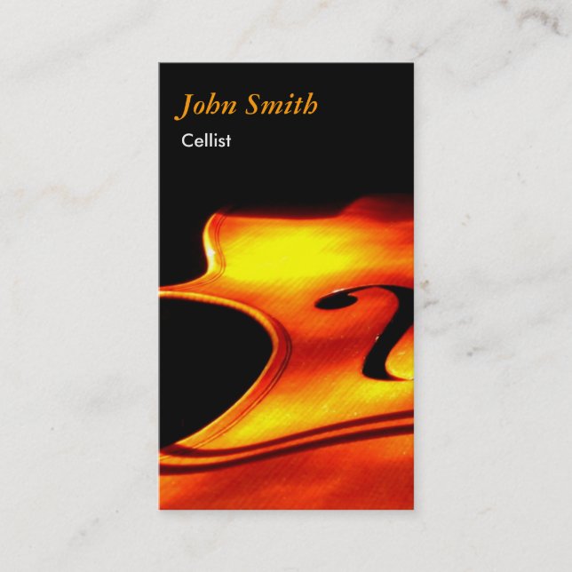 Tarjeta de visita del violoncelista (Anverso)