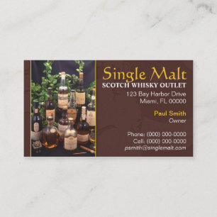 Tarjeta de visita del whisky escocés