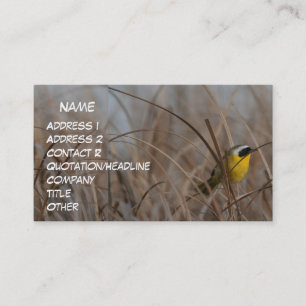 Tarjeta de visita del Yellowthroat común