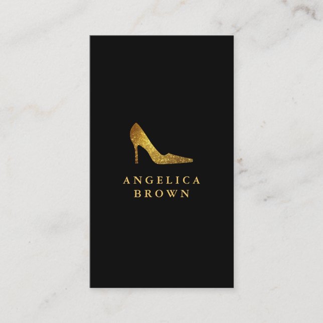Tarjeta de visita del zapato del tacón alto del (Anverso)