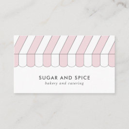 Tarjeta de visita delantera de tienda con tiras ro