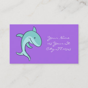 Tarjeta De Visita Delfines Azules Saltan Thunder_Cove