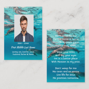 Tarjeta De Visita Delfines Memoriales Cristianos Bajo el Agua del Oc