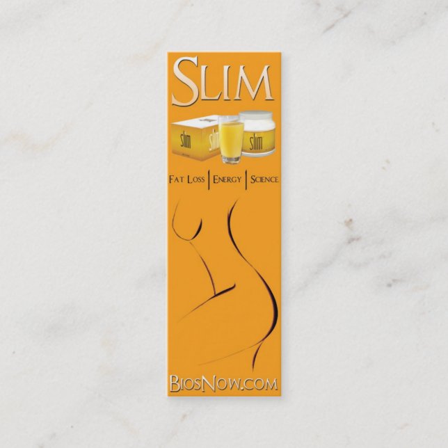 Tarjeta de visita delgada de la vida del bíos (Anverso)