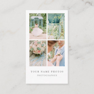 Tarjeta De Visita Delicada fotografía romántica de cuatro fotografía