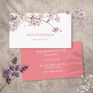 Tarjeta De Visita Delicado Florecer Moderno Chic