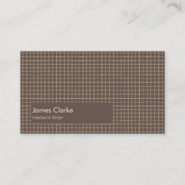 Tarjeta De Visita Delicado patrón de crema marrón verificado