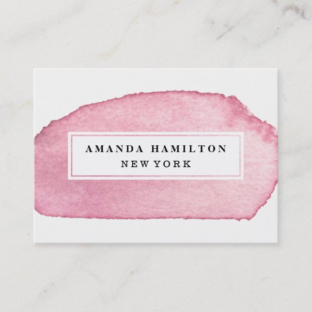 Tarjeta De Visita Delicado profesional de lavado de acuarela de colo (Anverso)