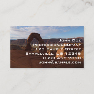 Tarjeta De Visita Delicate Arch II en el Parque Nacional Arches