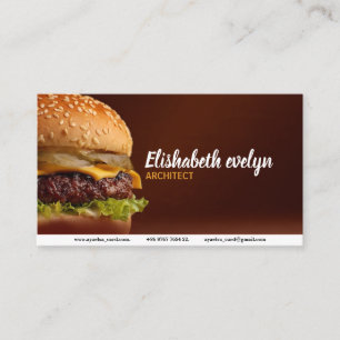 Tarjeta De Visita Delicia de hamburguesa salada g43