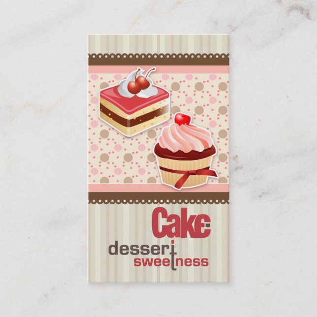 Tarjeta de visita deliciosa de la panadería del (Anverso)