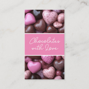 Tarjeta De Visita Deliciosa pastelería de fondo de chocolate